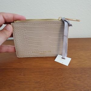 Katie Loxton London Tan Croc Embossed Card Holder NWT